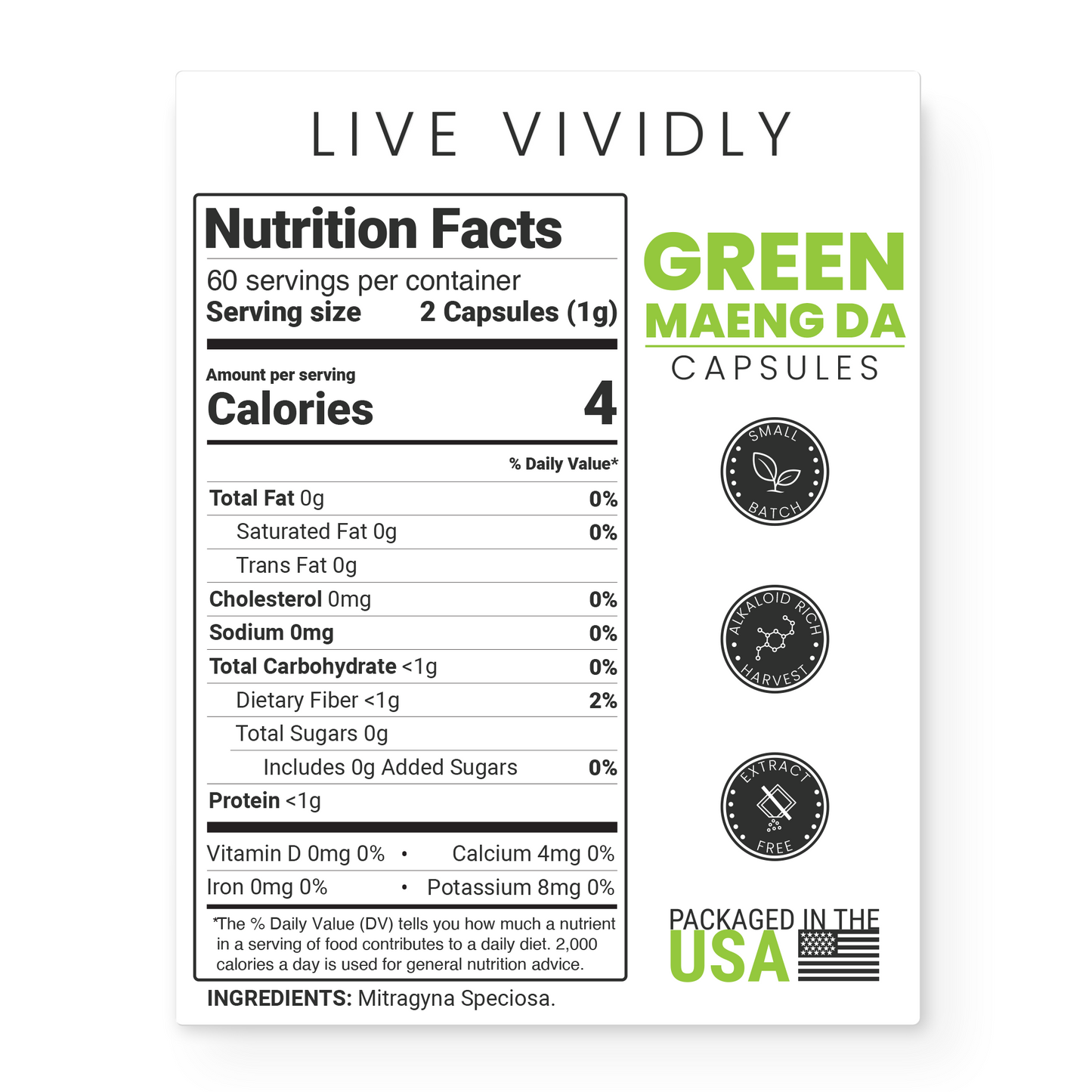 Green Maeng Da Kratom Capsules