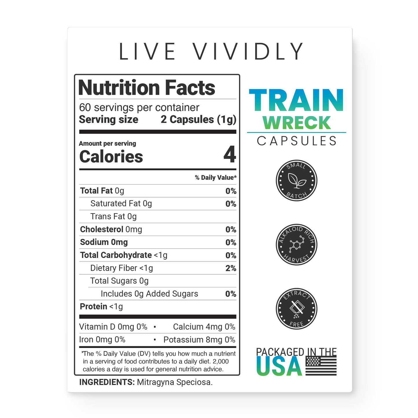 Trainwreck Kratom Capsules