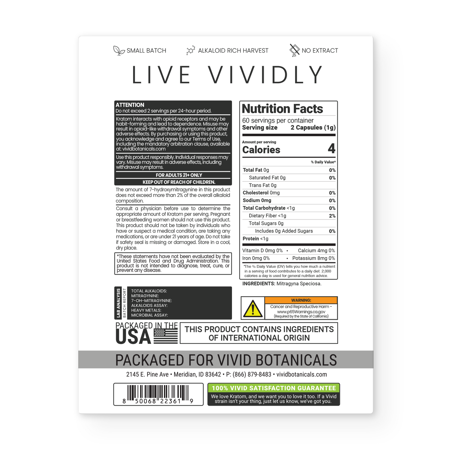 White Maeng Da Kratom Capsules